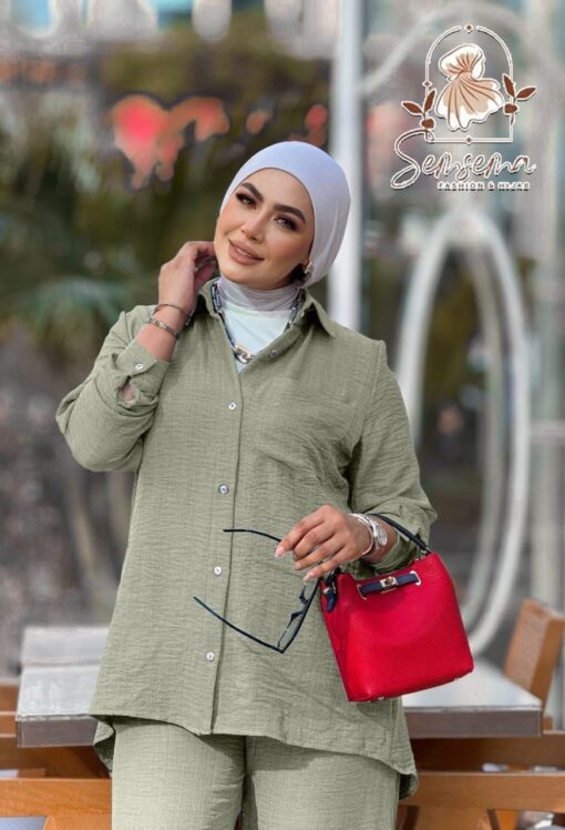 ⁦سوت تلات قطع كتان في اندرشيرت سمر قطن ميلتون⁩ - الصورة ⁦5⁩