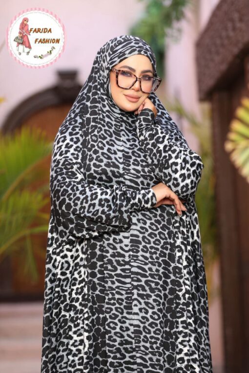 ⁦خمار اسدال طويل بكم قطن بيتش⁩ - الصورة ⁦2⁩