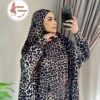 خمار اسدال طويل بكم قطن بيتش