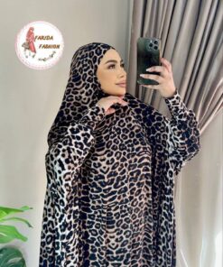 خمار اسدال طويل بكم قطن بيتش