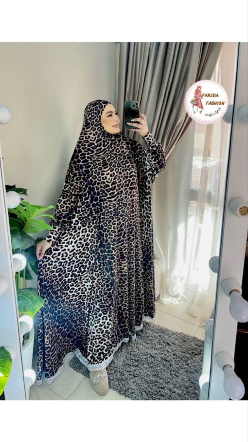 ⁦خمار اسدال طويل بكم قطن بيتش⁩ - الصورة ⁦2⁩