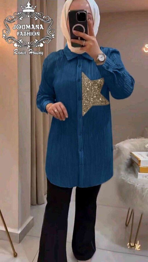 ⁦شيميز كلاسيك كتان فريسكا⁩ - الصورة ⁦3⁩