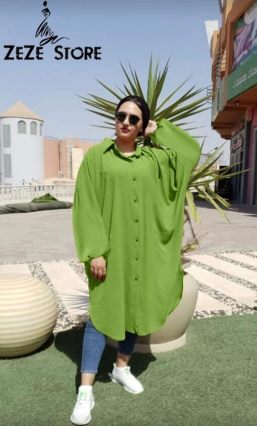 شيميز CY طويل زراير من الامام عملي جدا