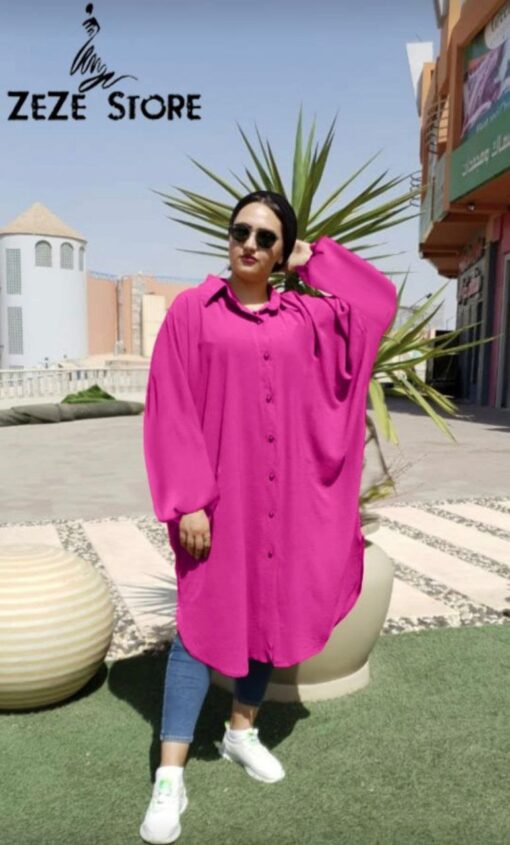 ⁦شيميز CY طويل زراير من الامام عملي جدا⁩ - الصورة ⁦4⁩