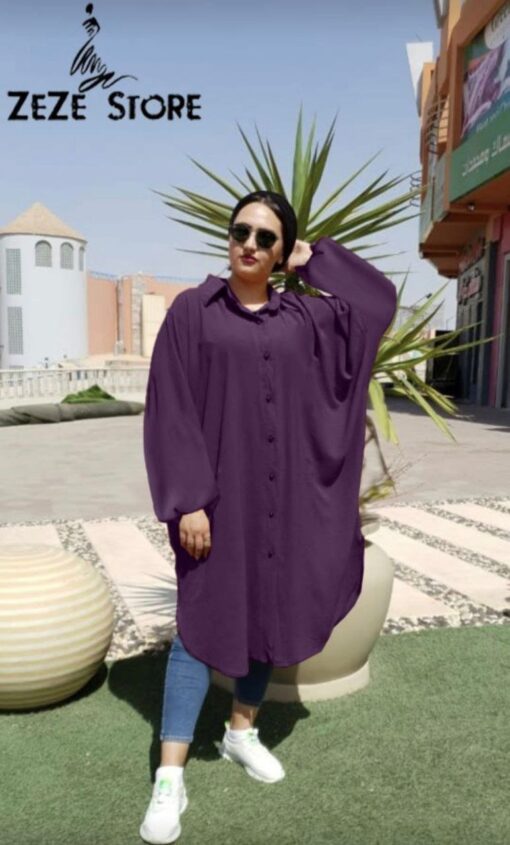 ⁦شيميز CY طويل زراير من الامام عملي جدا⁩ - الصورة ⁦9⁩