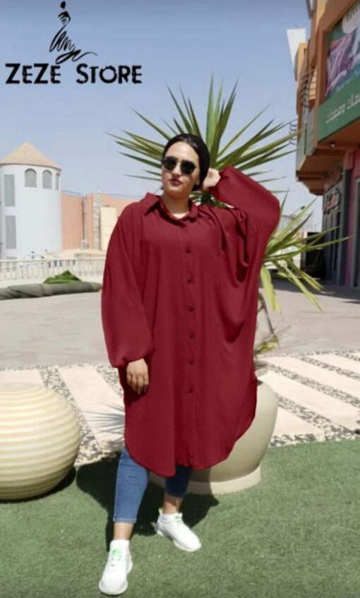 ⁦شيميز CY طويل زراير من الامام عملي جدا⁩ - الصورة ⁦2⁩