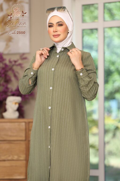 ⁦شيميز روتينا مقلم⁩ - الصورة ⁦2⁩