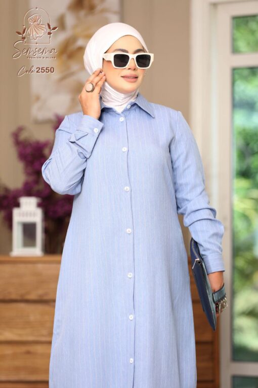 ⁦شيميز روتينا مقلم⁩ - الصورة ⁦5⁩