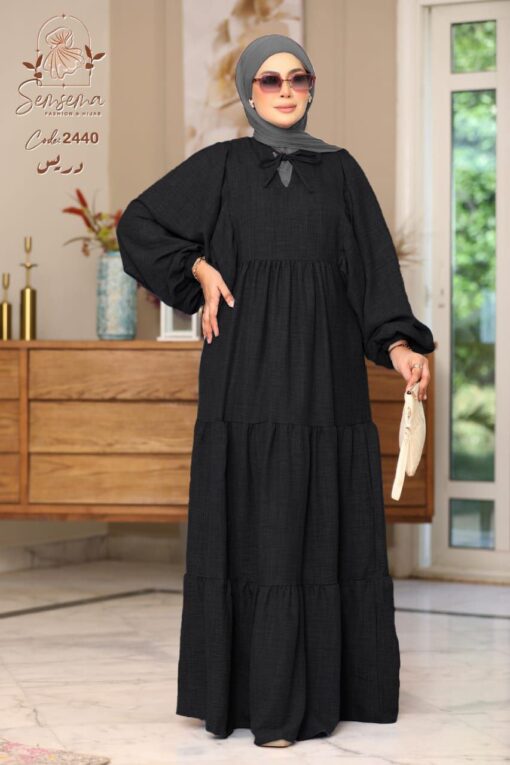 ⁦فستان ادوار كتان تركي⁩ - الصورة ⁦3⁩