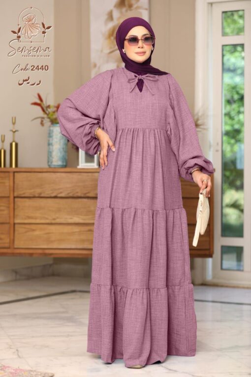 ⁦فستان ادوار كتان تركي⁩ - الصورة ⁦2⁩